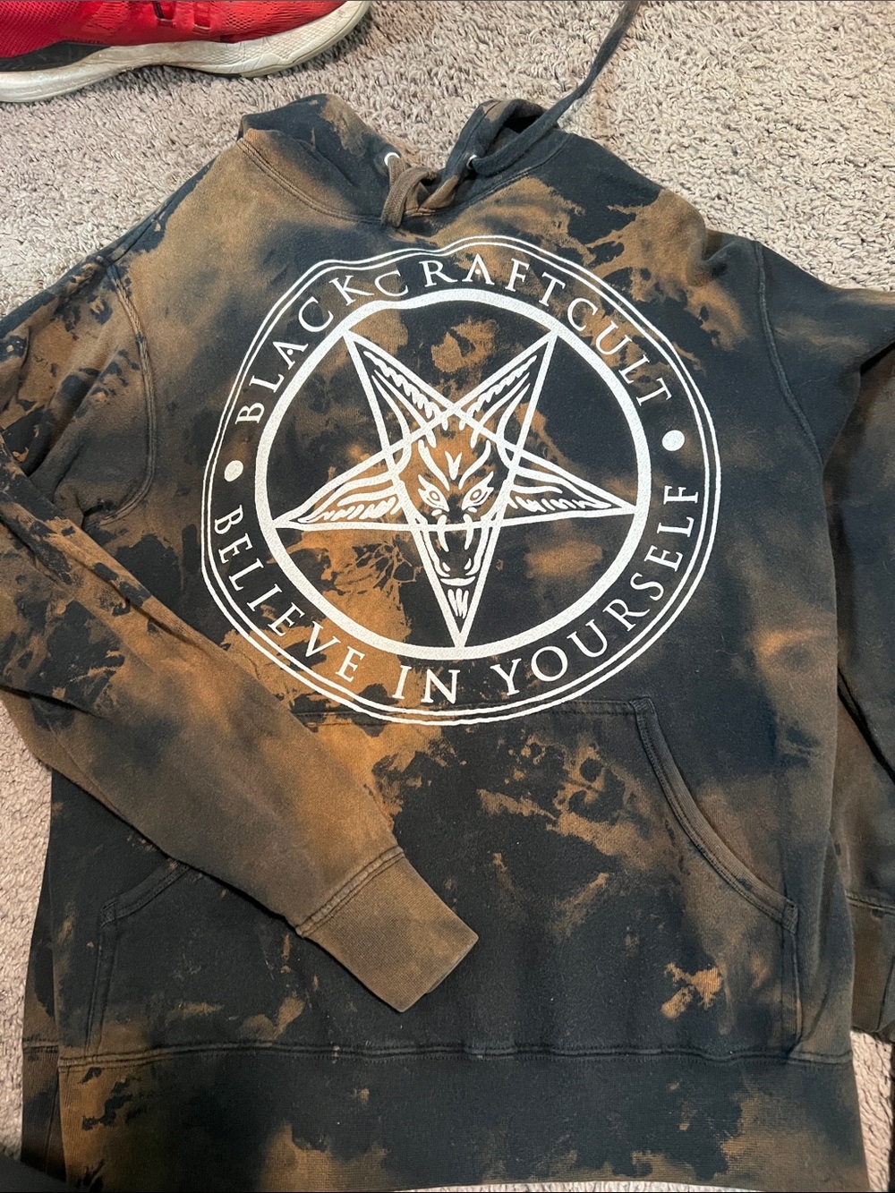 Blackcraft Cult Women's Black & Rust Tie-Dye Hoodie - Believe In Yourself